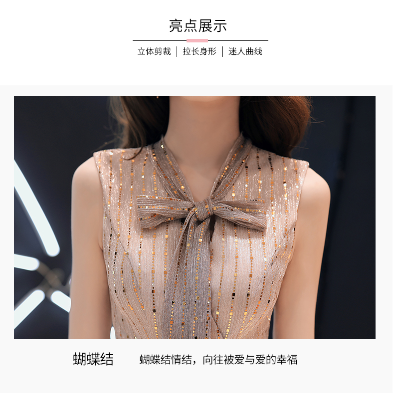 Mrhippies light luxury brand high-end womens hip-hugging lace-up banquet small evening dress new temperament retro celebrity birthday Korean style waist slimming short dress | play money casino(图3)