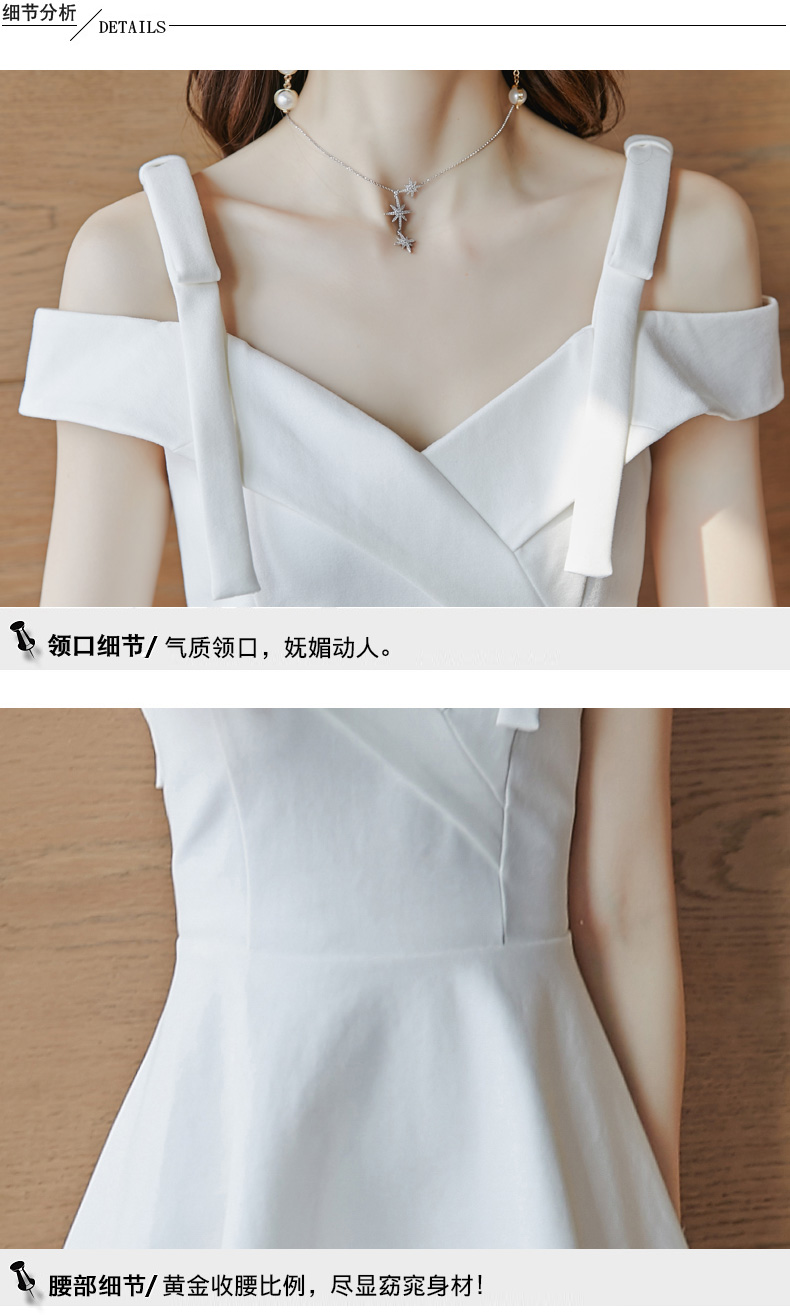 KM CK banquet style, you can usually wear slimming suspender one-shoulder dress, white small evening dress | bursa 88, raja slot 323, togil, fantasy 55 slot, slot freebet new member 2021(图3)